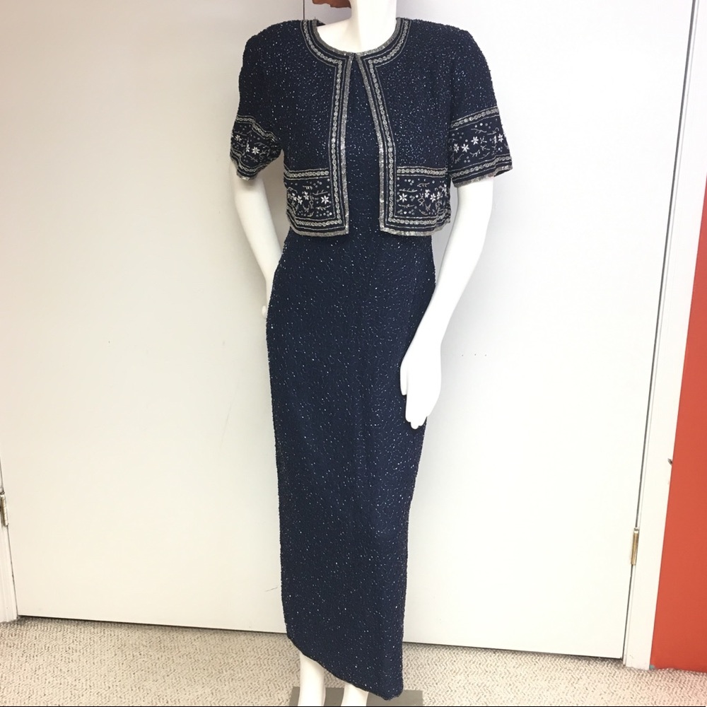Vintage Totally Beaded Midi to Maxi Dress